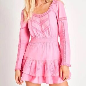 LOVESHACKFANCY Women's Sanaya Mini Dress NWT